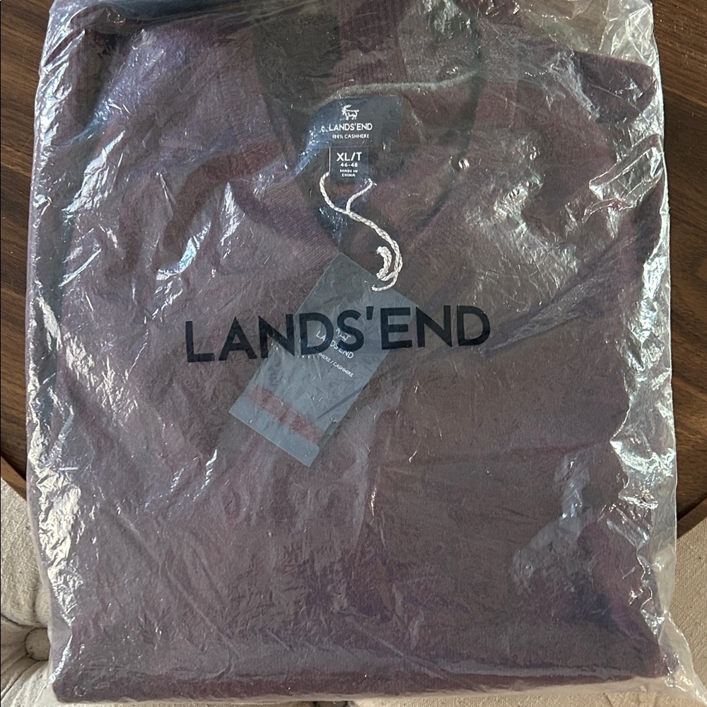 Men’s Lands End V-neck Cashmere Sweater